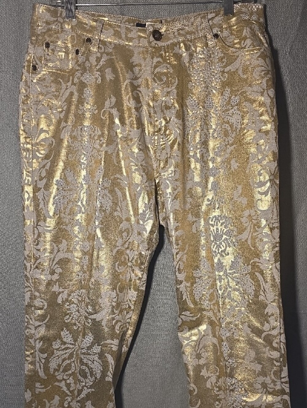 Denim 24/7 Metallic Gold Pants - Picture 3 of 6